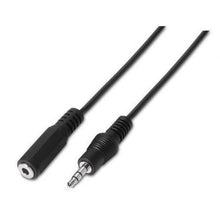 Cable estéreo aisens a128-0145/ jack 3.5 macho - jack 3.5 hembra/ hasta 0.1w/ 1.5m/ negro