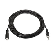 Cable estéreo aisens a128-0145/ jack 3.5 macho - jack 3.5 hembra/ hasta 0.1w/ 1.5m/ negro