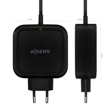 Cargador de pared aisens asch-1pd65wl-bk/ 1xusb tipo-c/ 65w