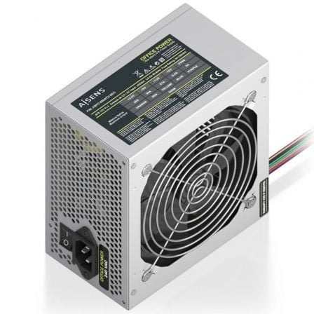 Fuente de alimentación aisens aspc-500atx-seo/ 500w/ ventilador 12cm