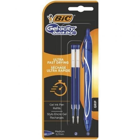 Bolígrafos De Tinta De Gel Retráctil Bic Gelocity Quick Dry