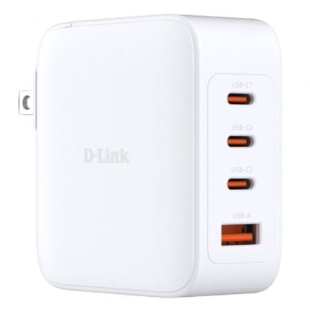 Cargador de pared gan d-link dcp-101/ 3xusb tipo-c/ 1xusb/ 100w