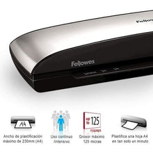 Plastificadora fellowes spectra a4/ hasta a4 y 125 micras/ negra y gris