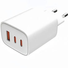 Cargador de pared gan leotec lecsph65w3w2/ 2xusb tipo-c/ 1xusb/ 65w