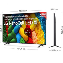 Televisor lg nanocell 75nano80a6b 75
