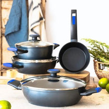 Pack batería de cocina monix martín berasategui/ cazo ø16cm/ cacerolas ø20 - 24 - 28cm/ aluminio forjado/ apta para inducción