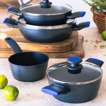 Pack batería de cocina monix martín berasategui/ cazo ø16cm/ cacerolas ø20 - 24 - 28cm/ aluminio forjado/ apta para inducción