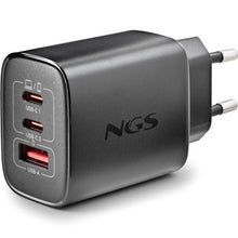 Cargador de pared gan ngs era 65w/ 2xusb tipo-c/ 1xusb/ 65w