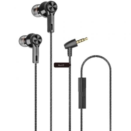 Auriculares intrauditivos qubo eb-100/ con micrófono/ jack 3.5/ negros