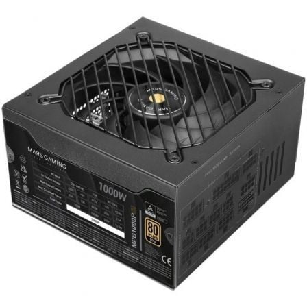 Fuente de alimentación mars gaming mpb1000psi/ 1000w/ ventilador 14cm/ 80 plus gold