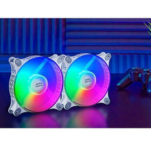 Pack 2 ventiladores mars gaming mfduow/ 12cm/ frgb/ blancos