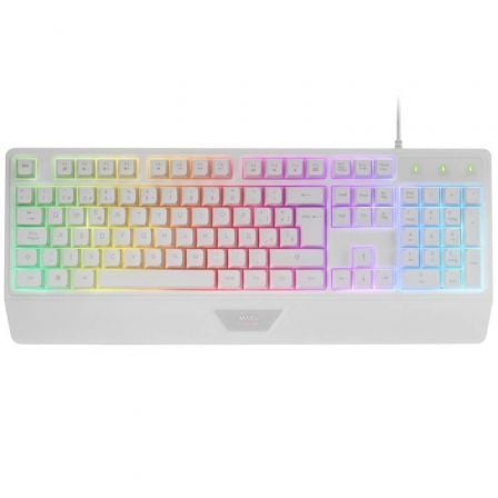 Teclado gaming semimecánico mars gaming mk124/ blanco
