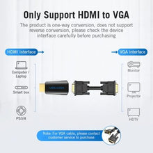 Adaptador conversor vention aidb0/ hdmi macho a vga hembra/ audio jack 3.5mm