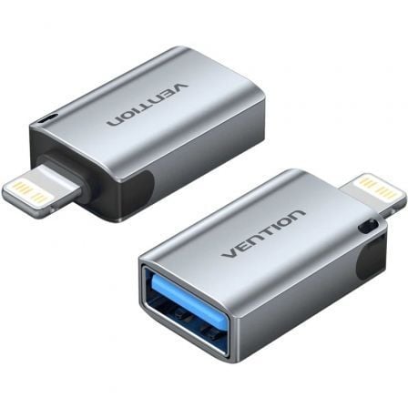 Adaptador otg usb vention cuch0/ usb hembra - lightning macho/ azul