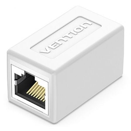 Adaptador conector rj45 ipvw0 cat.6 ftp/ rj45 hembra - rj45 hembra/ blanco