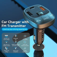 Transmisor fm/ mp3/ bluetooth vention fflb0/ 1xusb-tipo c/ 2xusb/ 30w